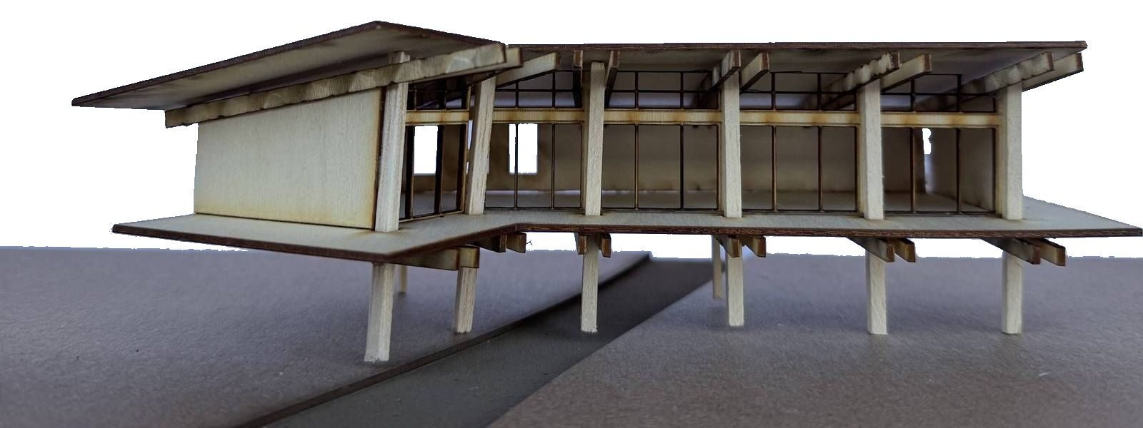 Massing model front elevation