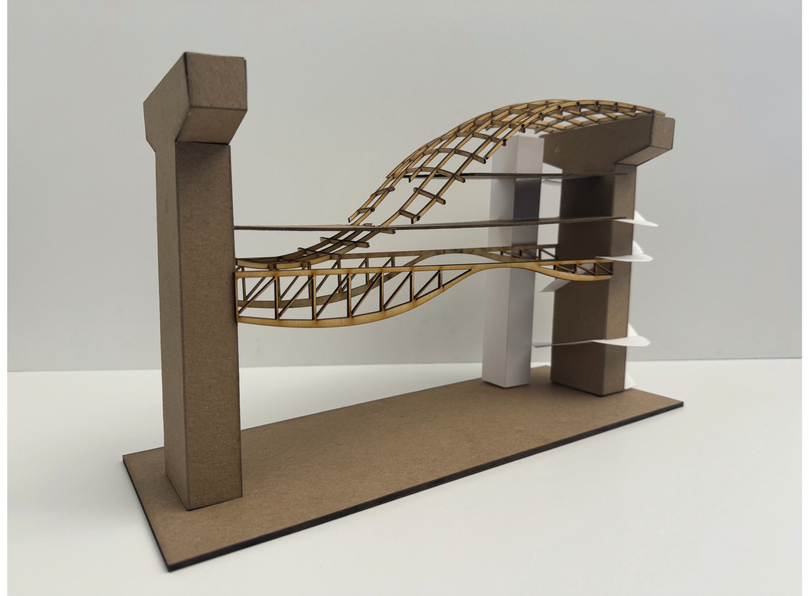 Study model, truss and deck