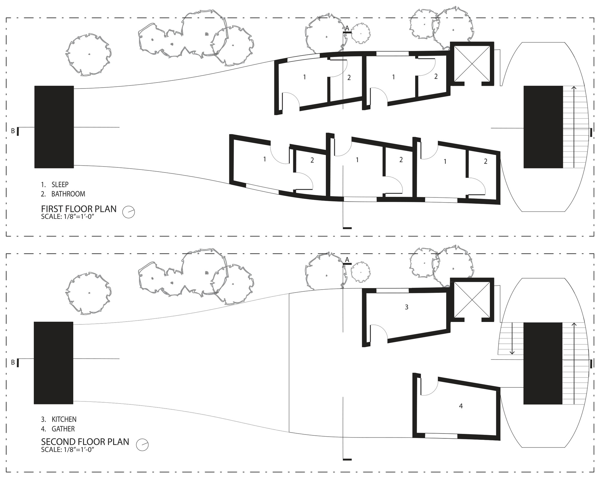 First and Second Floor Plans